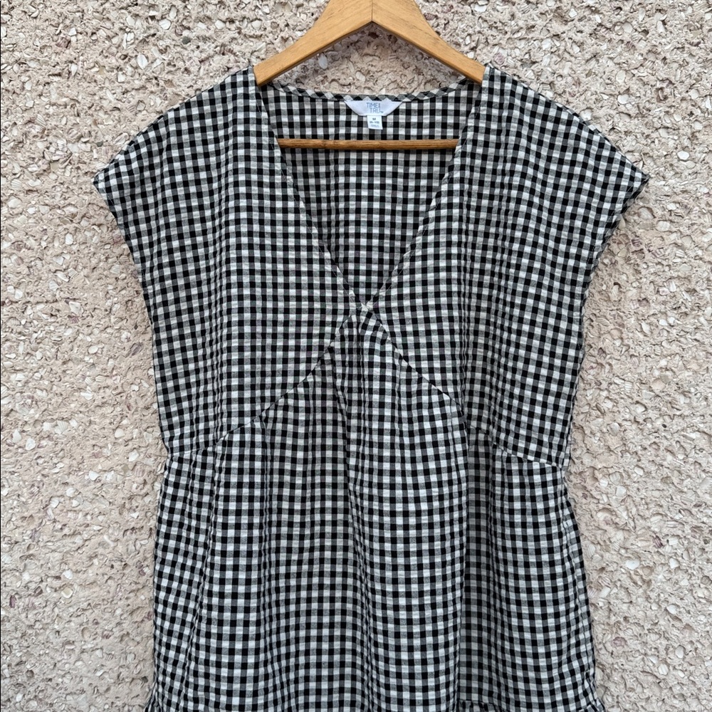 Gingham Dress Black & White by Time and Tru